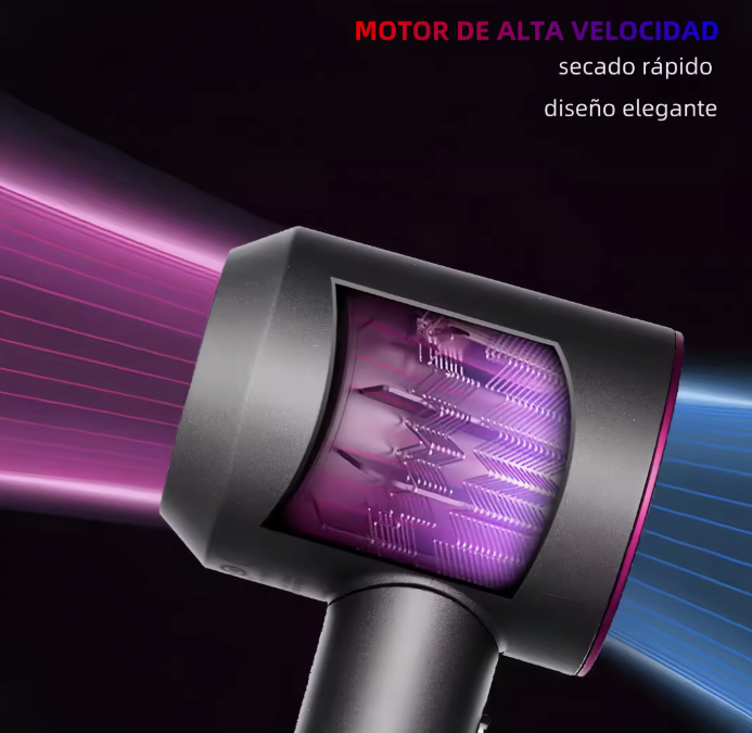 Secador de Pelo Profesional Iónico sin Aspas - Super Hair Dryer de Última Generación